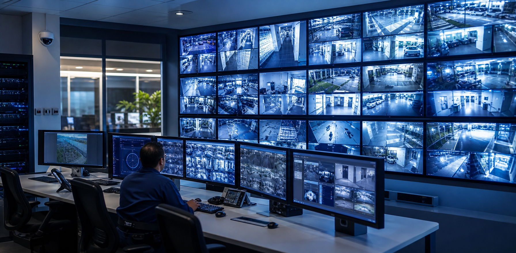 Surveillance monitoring infrastructure visual